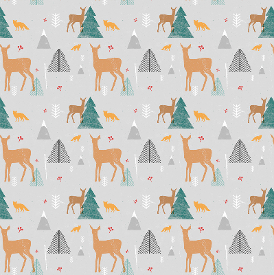 Modern roller blind Roe deer in the forest