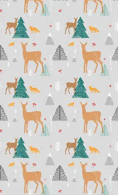 Modern roller blind featuring a forest deer scene