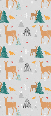 Modern roller blind Roe deer in the forest