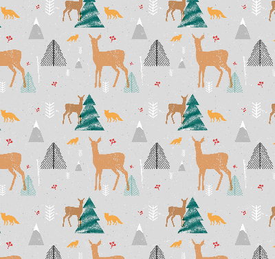 Modern roller blind Roe deer in the forest
