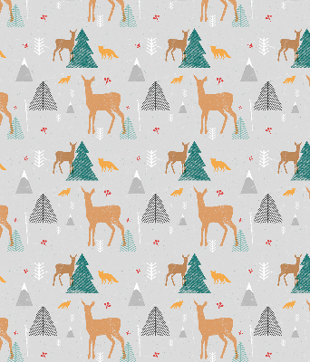 Modern roller blind Roe deer in the forest