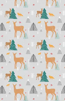 Modern roller blind featuring a forest deer scene