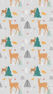 Modern roller blind featuring a forest deer scene