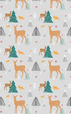 Modern roller blind featuring a forest deer scene