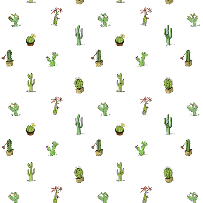Roller blind for large window Cacti