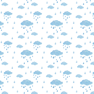 Fabric roller blind Clouds and rain