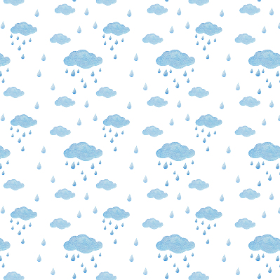 Fabric roller blind Clouds and rain