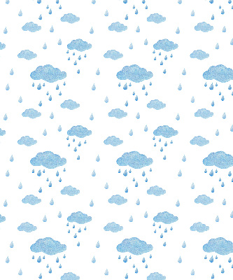 Fabric roller blind Clouds and rain