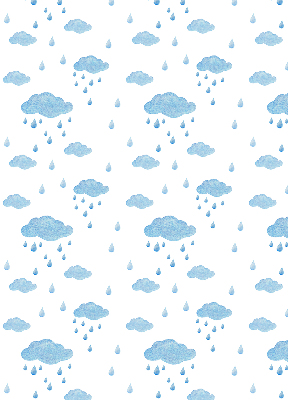 Fabric roller blind Clouds and rain