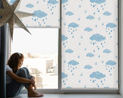 Fabric roller blind Clouds and rain