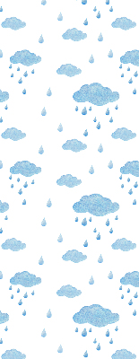 Fabric roller blind Clouds and rain