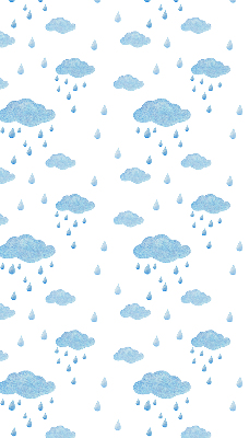 Fabric roller blind Clouds and rain