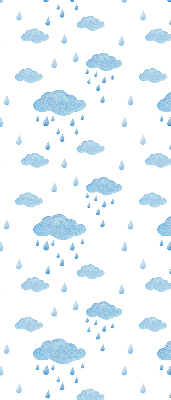 Fabric roller blind Clouds and rain