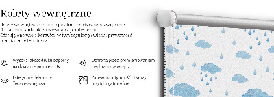 Fabric roller blind Clouds and rain