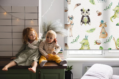 Roller blind for large window Animals and plants