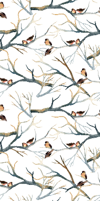 Fabric roller blind Birds on a tree