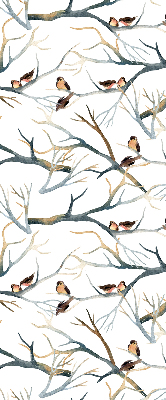 Fabric roller blind Birds on a tree
