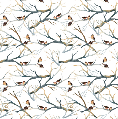 Fabric roller blind Birds on a tree