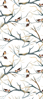 Fabric roller blind Birds on a tree