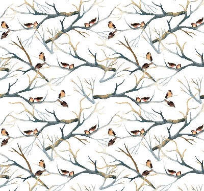 Fabric roller blind Birds on a tree