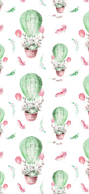 Roller blind for large window Green balloons