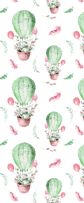 Roller blind for large window Green balloons