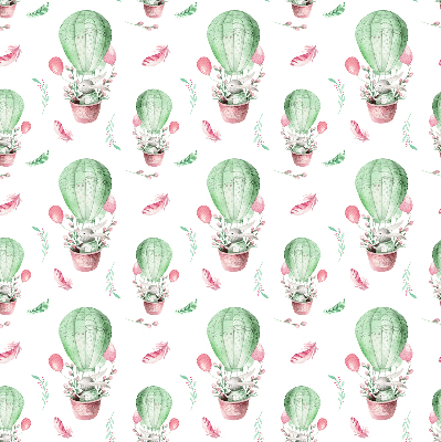 Roller blind for large window Green balloons