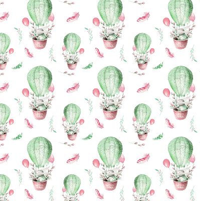 Roller blind for large window Green balloons