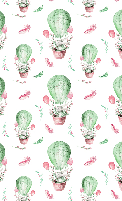 Roller blind for large window Green balloons