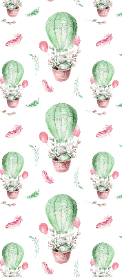 Roller blind for large window Green balloons