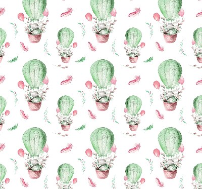 Roller blind for large window Green balloons