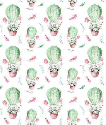 Roller blind for large window Green balloons