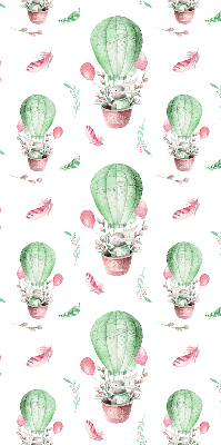 Roller blind for large window Green balloons