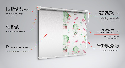 Roller blind for large windows green