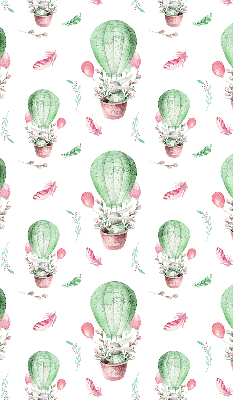 Roller blind for large window Green balloons