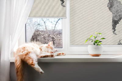 Modern roller blind Black continents