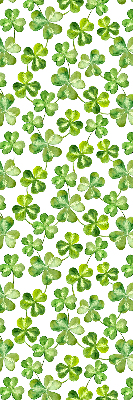 Fabric roller blind lucky clover pattern