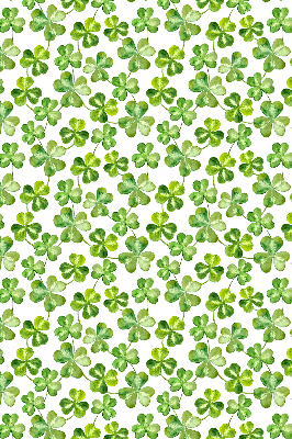 Fabric roller blind lucky clover pattern