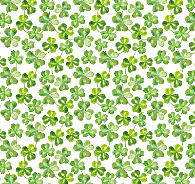 Fabric roller blind lucky clover pattern