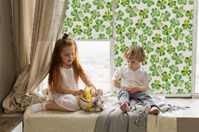 Fabric roller blind Lucky clover