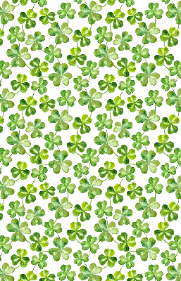 Fabric roller blind lucky clover pattern