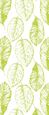 Roller blind for large window lime leaves pattern