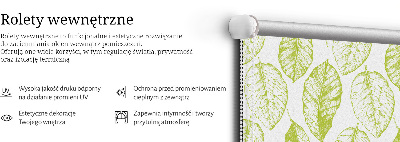 Roller blind for large window Lime leaves