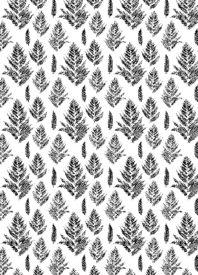 Fabric roller blind Painted leaves