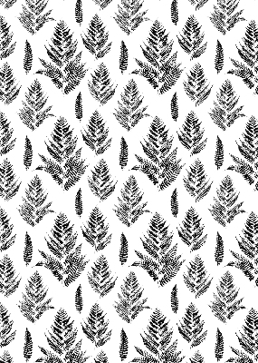 Fabric roller blind Painted leaves
