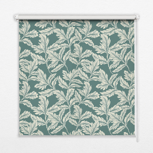 Modern roller blind Leaf wallpaper