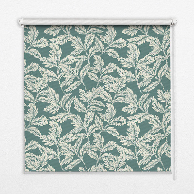 Modern roller blind Leaf wallpaper