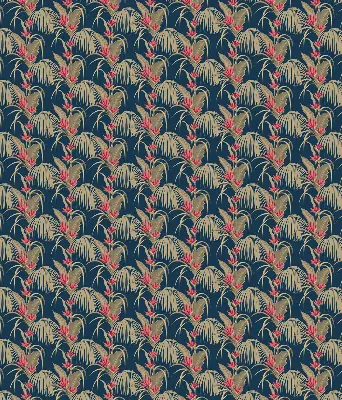 Roller blind for large window with interesting plant print