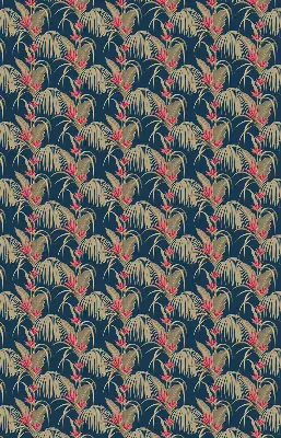 Roller blind for large window with interesting plant print