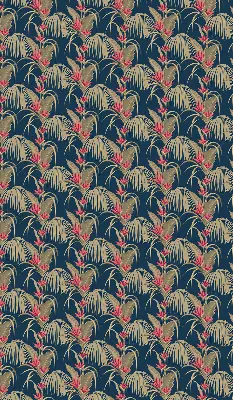 Roller blind for large window with interesting plant print
